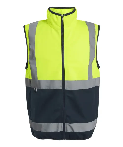 Regatta Pro Hi-Vis Full-Zip Gilet Yellow/Navy