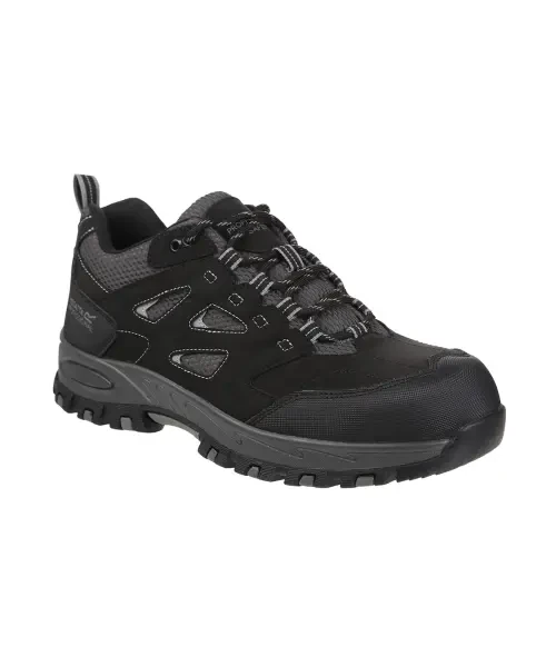 Regatta Mudstone S1P Safety Trainers Black/Granite