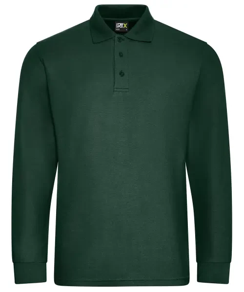 ProRTX Pro Long Sleeve Polo Bottle Green