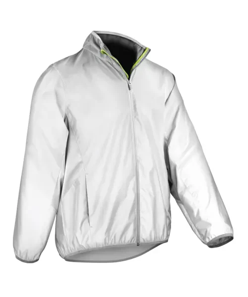 Spiro Luxe Reflective Hi-Vis Jacket Neon White