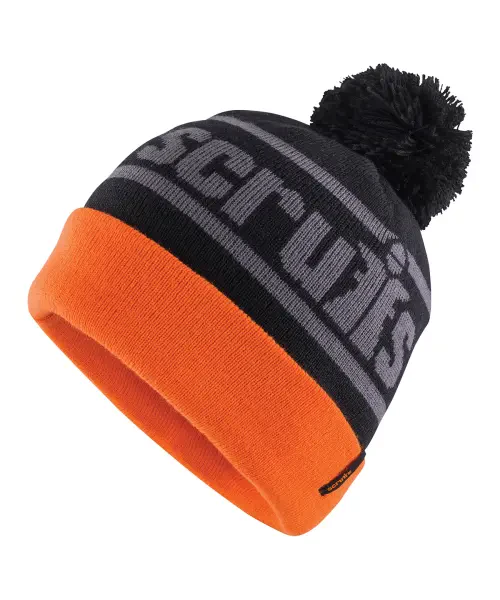 Scruffs Trade Bobble Hat Black/Orange