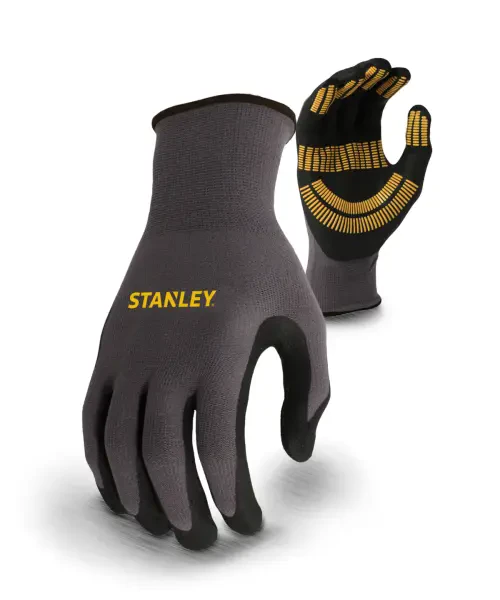 Stanley Workwear Stanley Razor Thread Gripper Gloves Grey/Black/Yellow