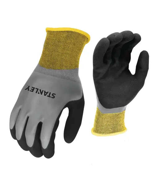 Stanley Workwear Stanley Waterproof Gripper Gloves Grey/Back/Yellow