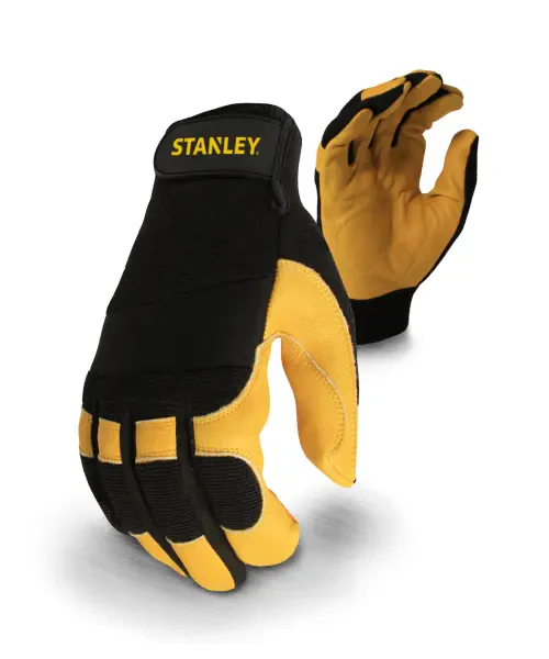 Stanley Workwear Stanley Performance Leather Hybrid Gloves Black/Yellow