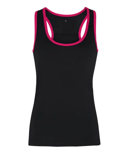 TriDri Women's Panelled Fitness Vest Black/Red