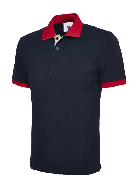 Uneek Contrast Poloshirt Navy