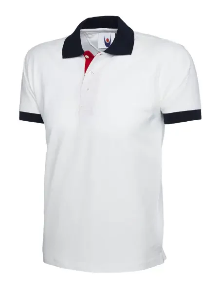 Uneek Contrast Poloshirt White