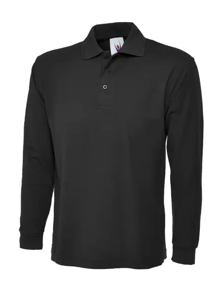 Uneek Longsleeve Classic Poloshirt Black