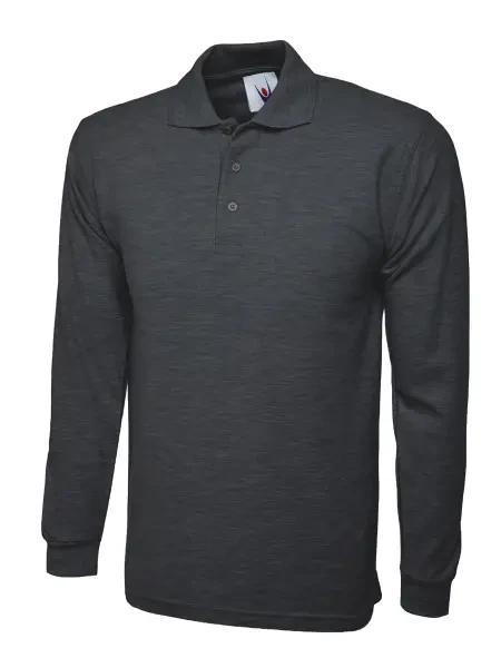 Uneek Longsleeve Classic Poloshirt Charcoal