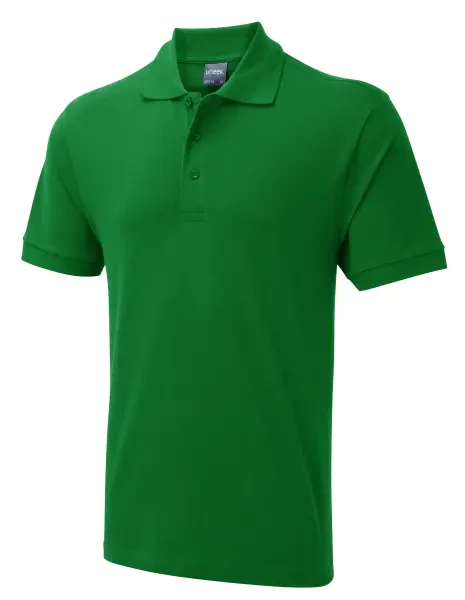 Uneek Mens Active Cotton Poloshirt Kelly Green