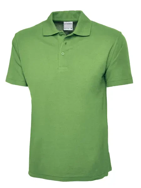 Uneek Mens Active Cotton Poloshirt Lime