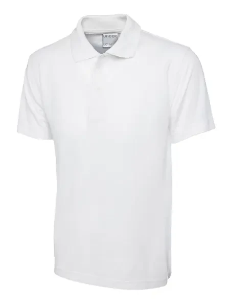 Uneek Mens Active Cotton Poloshirt White