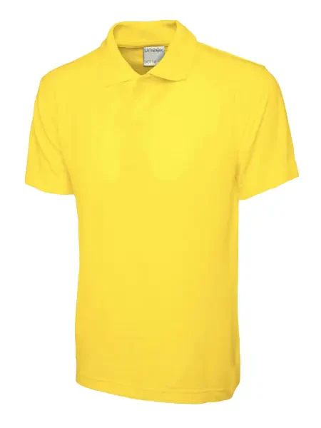 Uneek Mens Active Cotton Poloshirt Yellow