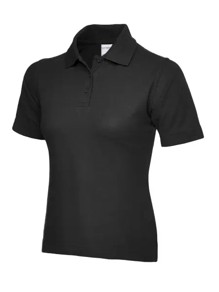 Uneek Ladies Active Cotton Poloshirt Black