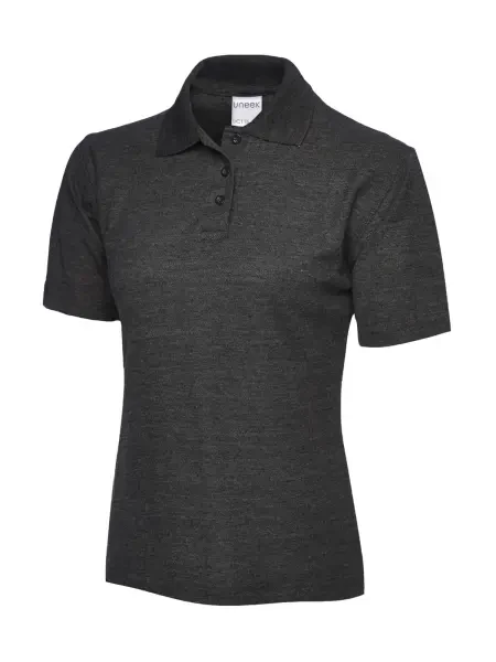 Uneek Ladies Active Cotton Poloshirt Charcoal