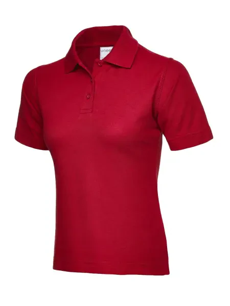 Uneek Ladies Active Cotton Poloshirt Red