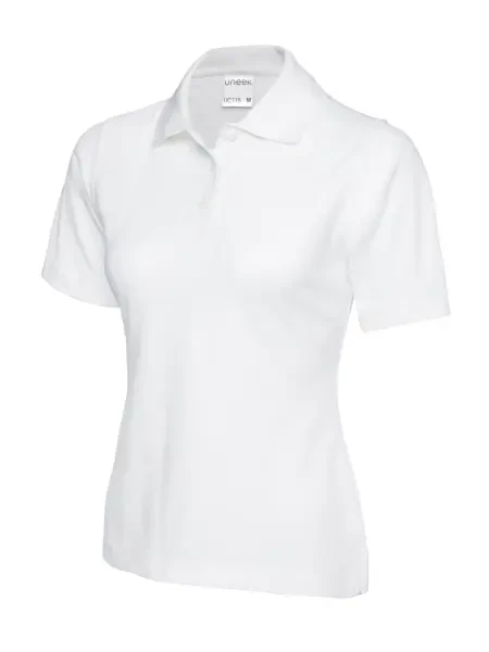 Uneek Ladies Active Cotton Poloshirt White