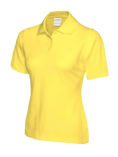 Uneek Ladies Active Cotton Poloshirt Yellow