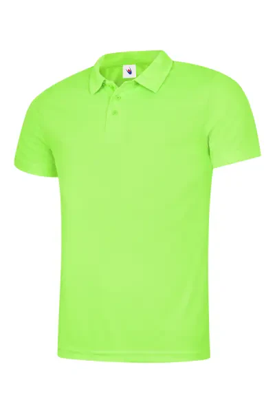 Uneek Mens Ultra Cool Poloshirt Electric Green