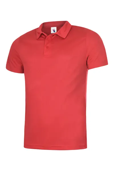 Uneek Mens Ultra Cool Poloshirt Red