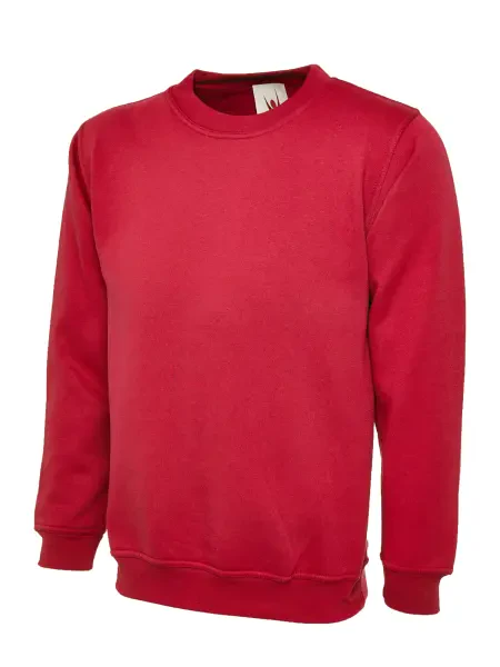 Uneek Ladies Deluxe Crew Neck Sweatshirt Red