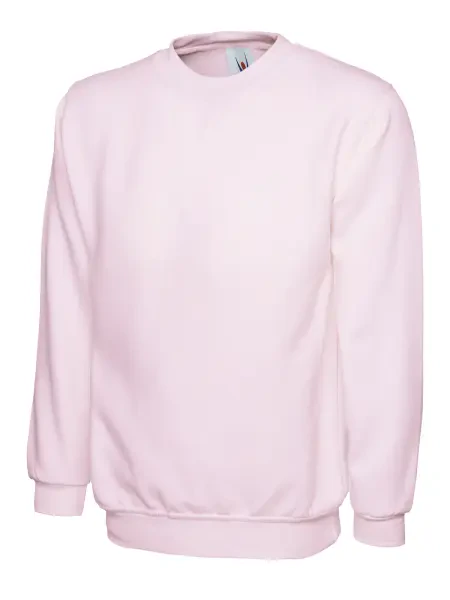 Uneek Ladies Deluxe Crew Neck Sweatshirt Pink