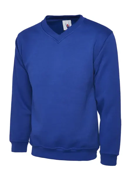 Uneek Classic V-neck Sweatshirt Royal