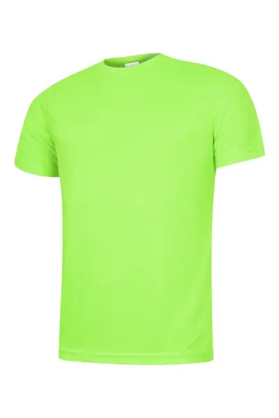 Uneek Mens Ultra Cool T Shirt Electric Green