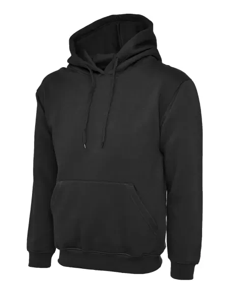 Uneek Classic Hooded Sweatshirt Black