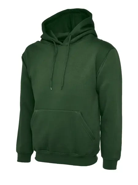 Uneek Classic Hooded Sweatshirt Bottle Green