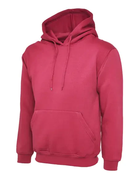 Uneek Classic Hooded Sweatshirt Hot Pink