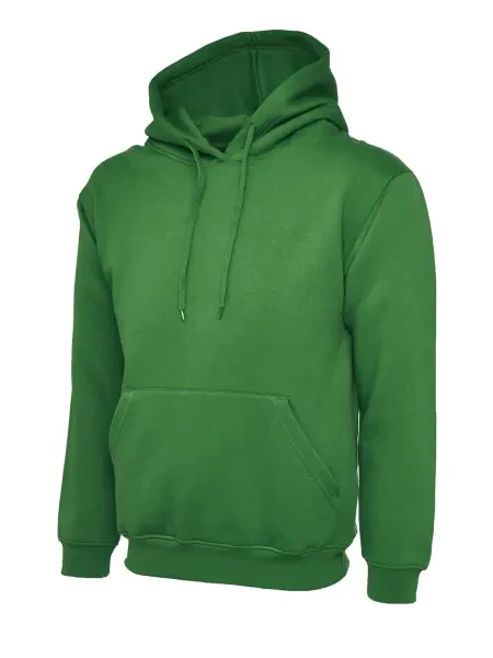 Uneek Classic Hooded Sweatshirt Kelly Green