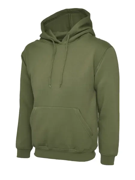 Uneek Classic Hooded Sweatshirt Olive