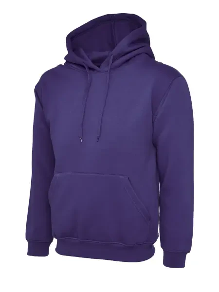 Uneek Classic Hooded Sweatshirt Purple