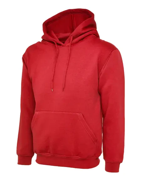 Uneek Classic Hooded Sweatshirt Red