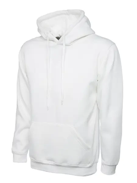 Uneek Classic Hooded Sweatshirt White