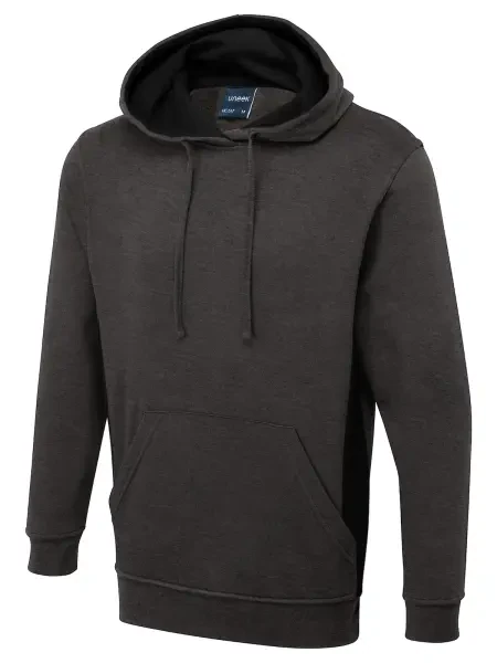 Uneek Two Tone Hooded Sweatshirt Charcoal/Black