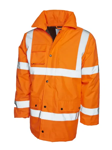 Uneek Hi Vis Road Safety Jacket Orange