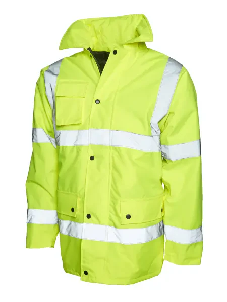 Uneek Hi Vis Road Safety Jacket Yellow