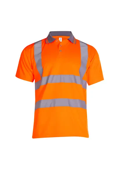 Uneek Hi Vis Short Sleeve Polo Shirt Orange