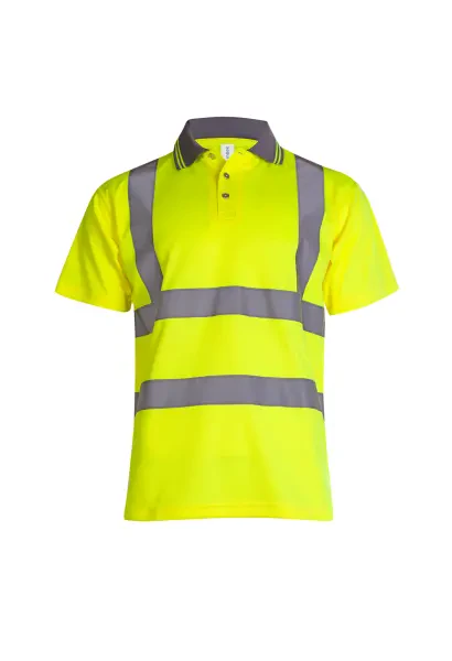 Uneek Hi Vis Short Sleeve Polo Shirt Yellow