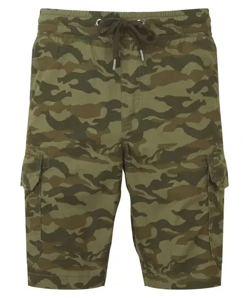 Wombat Men’s Camo Cargo Utility Shorts Green