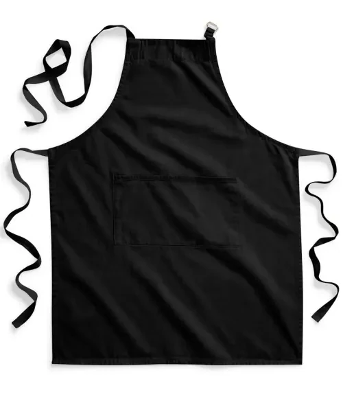 Westford Mill Fairtrade Cotton Adult Craft Apron Black One Size