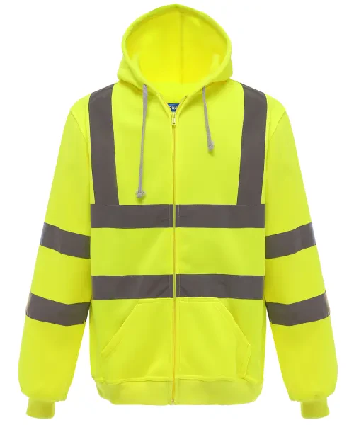 Yoko Hi-Vis Zip Hoodie (HVK07) Yellow