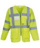 Yoko Hi-Vis Executive Long Sleeve Waistcoat (HVJ800) Yellow