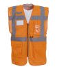 Yoko Hi-Vis Top Cool Open-Mesh Executive Waistcoat (HVW820) Orange