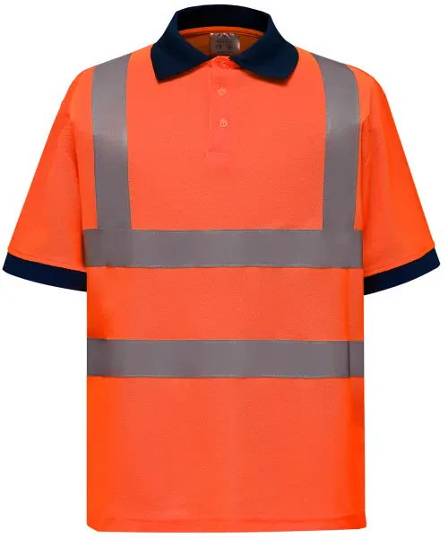 Yoko Hi-Vis Short Sleeve Polo (HVJ210) Orange