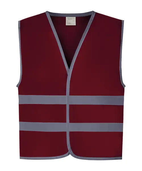 Yoko Hi-Vis Reflective Border Kids Waistcoat (HVW102CH) Maroon