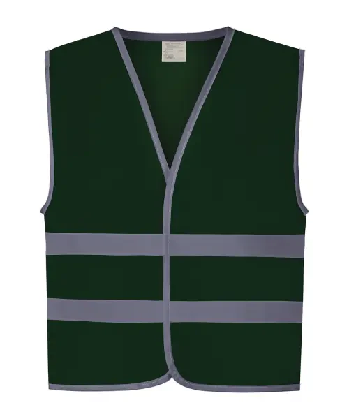 Yoko Hi-Vis Reflective Border Kids Waistcoat (HVW102CH) Paramedic Green