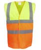 Yoko Hi-Vis Two-Tone Waistcoat (HVW122) Yellow/Orange